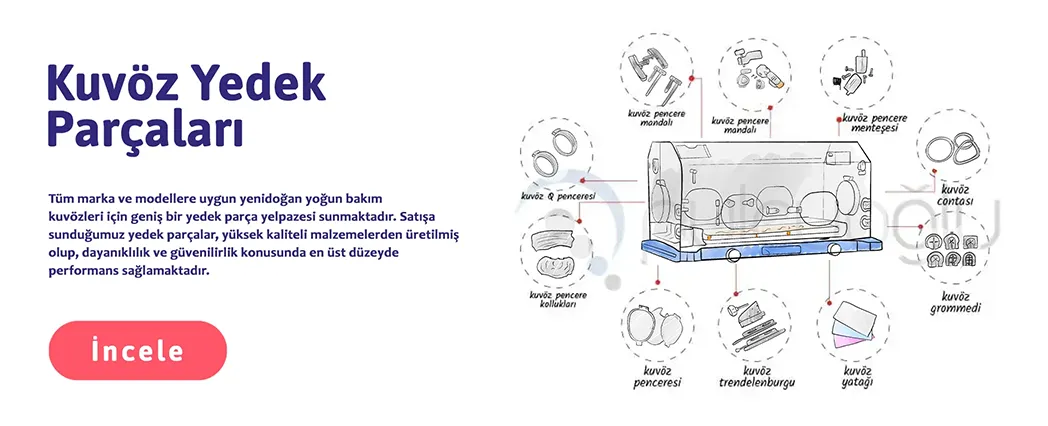 Kuvöz Sarf Malzemeleri, Yenidoğan kuvözü yedek parçaları